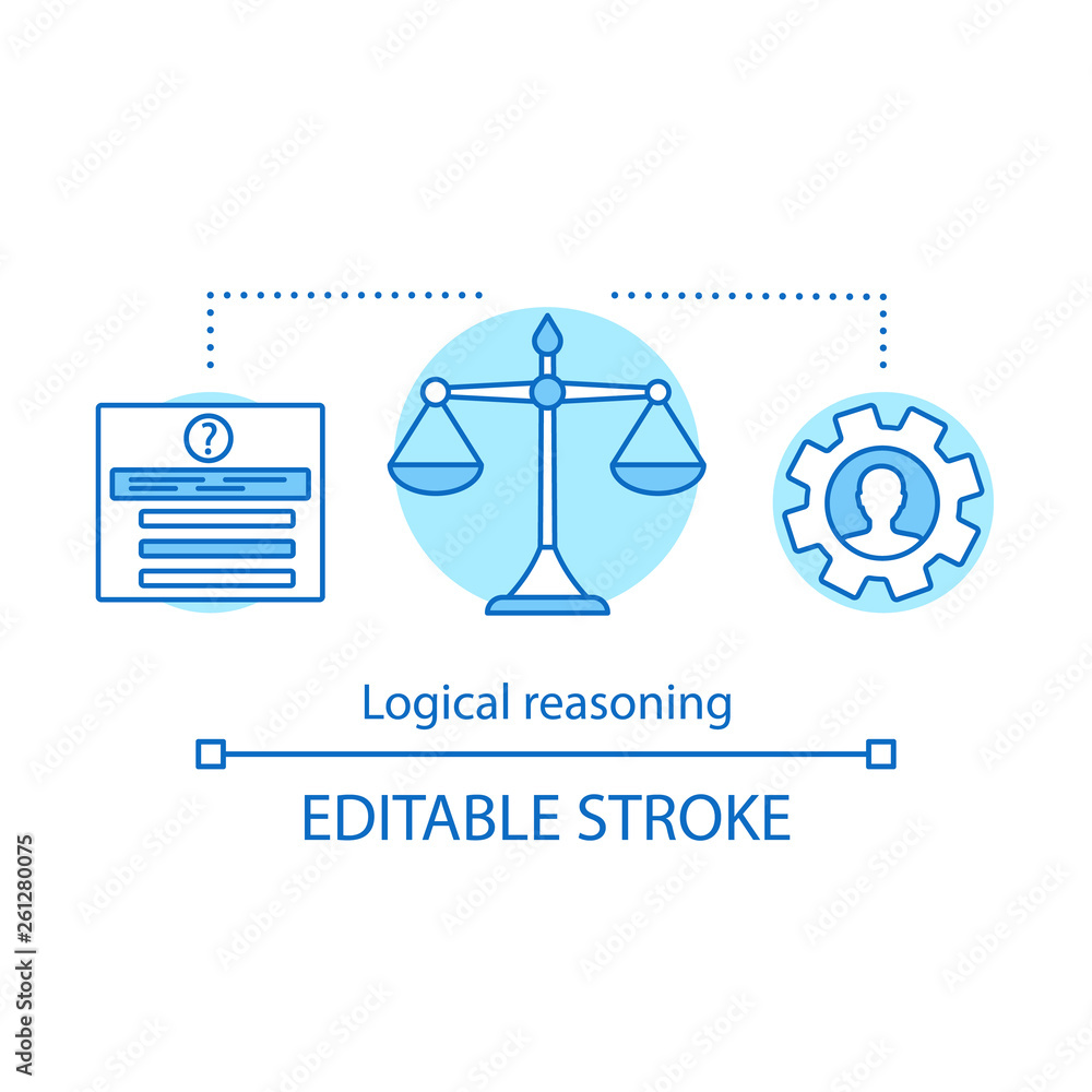 Fototapeta premium Logical reasoning concept icon