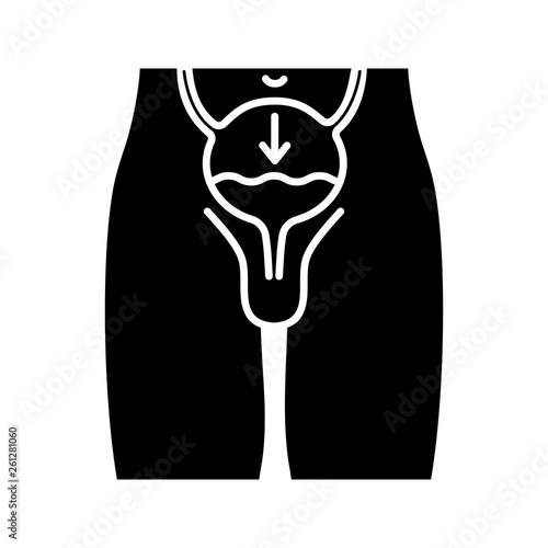 Urinary incontinence glyph icon