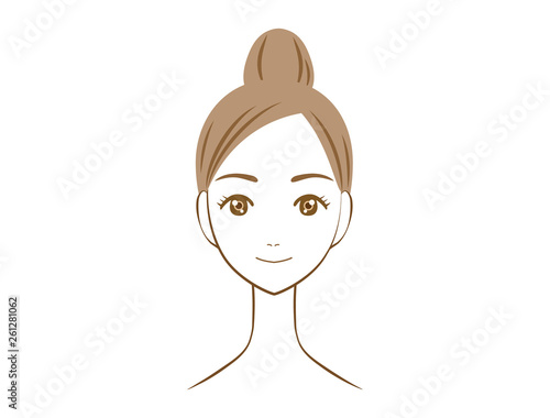 女性　顔