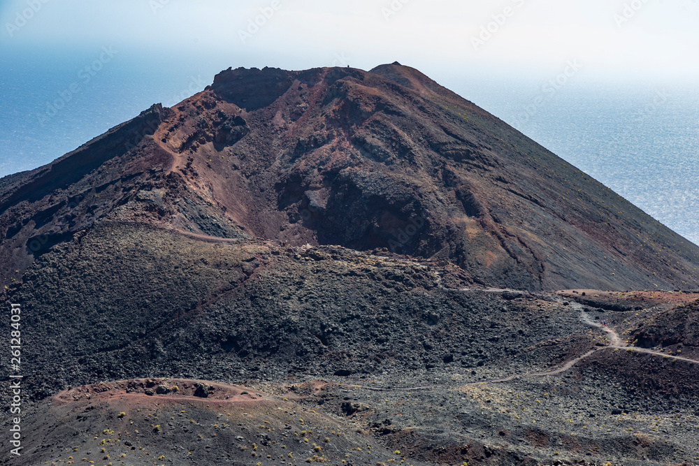 View of  Teneguia  volcano at Fuencaliente, La Palma, Canary Islands. Spain.