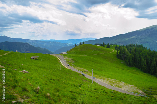 mountain landscape in the romanian carpathians