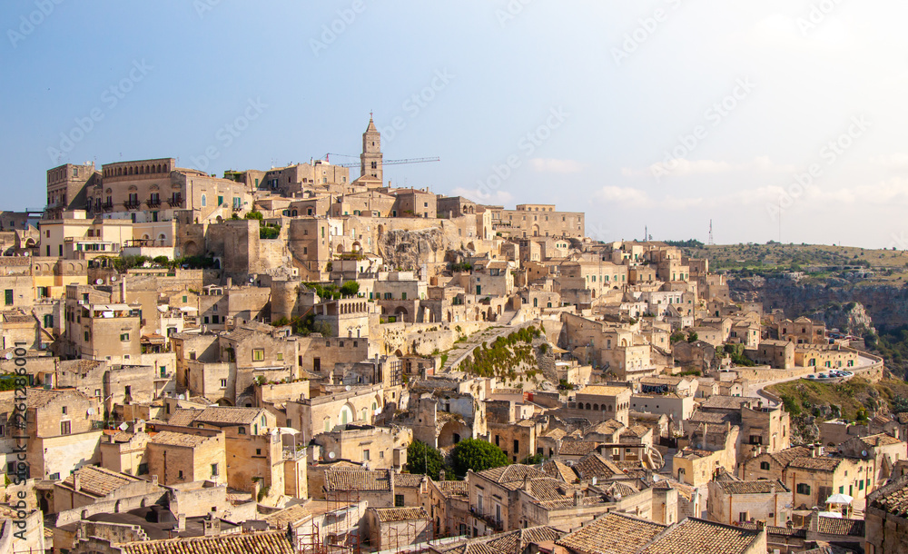 Matera skyline, panoramic view. European capital of culture, south Italy