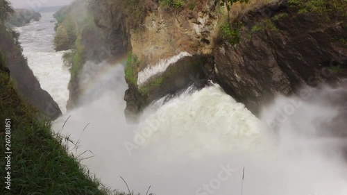 Murchison Falls National Park In Uganda, Showing A Rainbow Forming