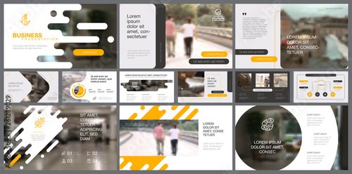 Pink, white and grey infographic elements for presentation
