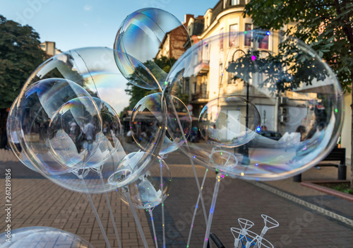 Bubbles for sale,Vitosha boulevard,Sofia,Bulgaria,city center. photo