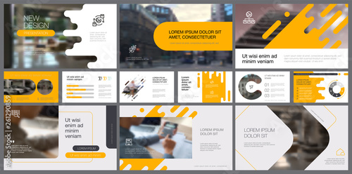 Presentation slides with green elements