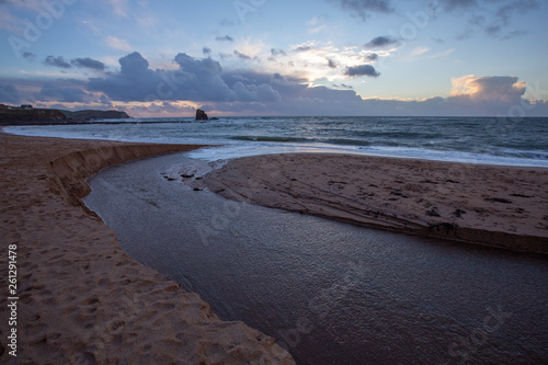 Thurlestone Beach at Sunset