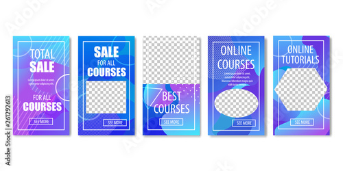 Total Sale for Online Courses and Tutorials Set.