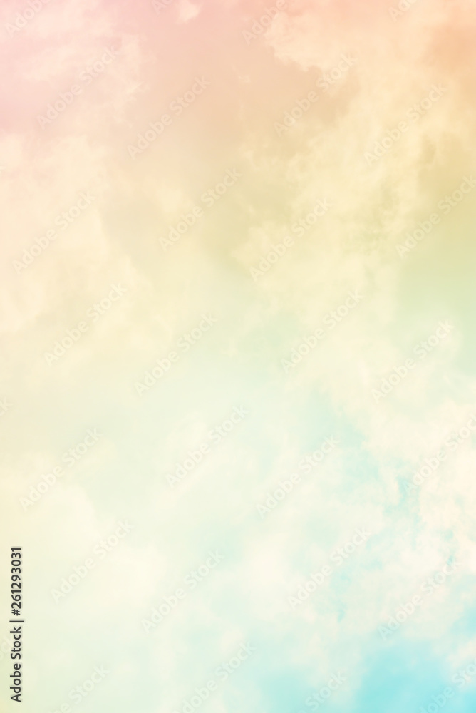 cloud background with a pastel colour