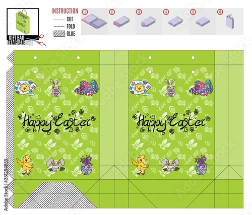 beautiful easter holiday package template bright