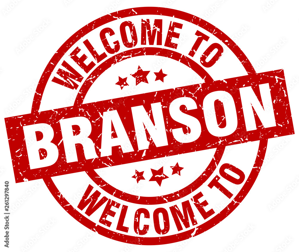 welcome to Branson red stamp