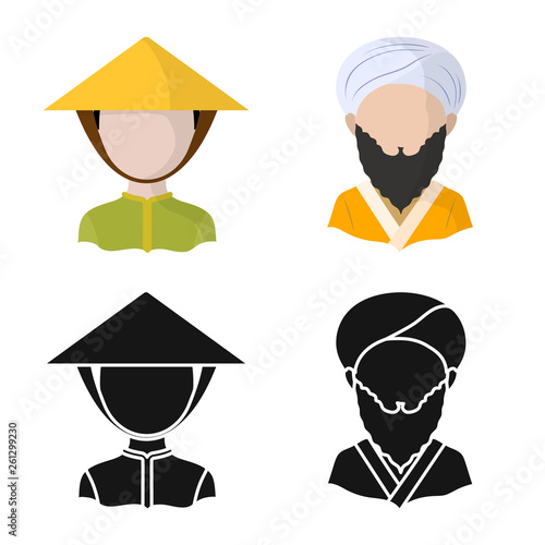 Isolated object of imitator and resident sign. Collection of imitator and culture stock vector illustration.