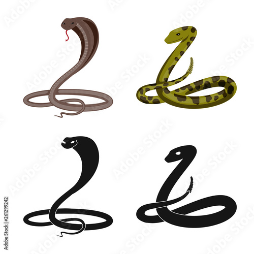 Isolated object of mammal and danger icon. Set of mammal and medicine stock vector illustration.