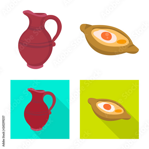 Isolated object of culture and sightseeing sign. Set of culture and originality vector icon for stock.