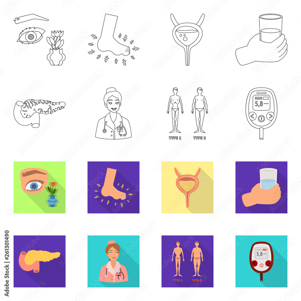Vector design of diet and treatment sign. Collection of diet and medicine vector icon for stock. Vector design of diet and treatment sign. Collection of diet and medicine vector icon for stock.