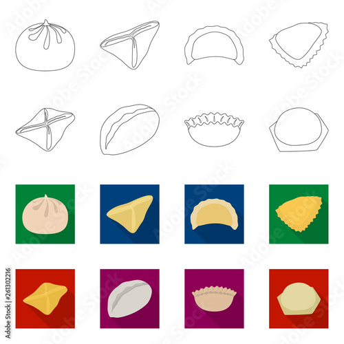 Vector design of products  and cooking icon. Collection of products  and appetizer stock vector illustration.