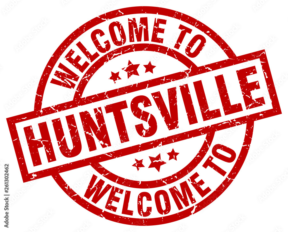 welcome to Huntsville red stamp welcome to Huntsville red stamp