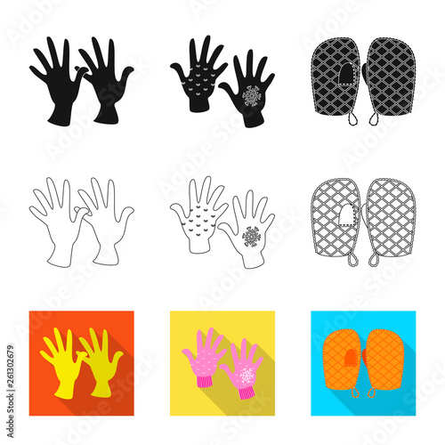 Vector illustration of silhouette and safety icon. Collection of silhouette and comfort stock symbol for web. © pandavector