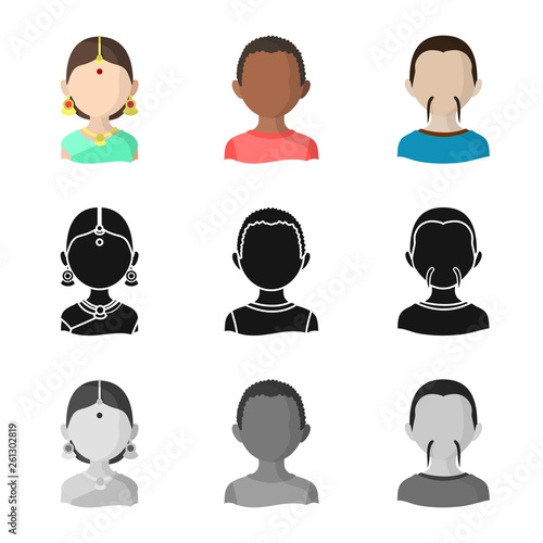 Vector illustration of imitator and resident logo. Set of imitator and culture stock symbol for web.