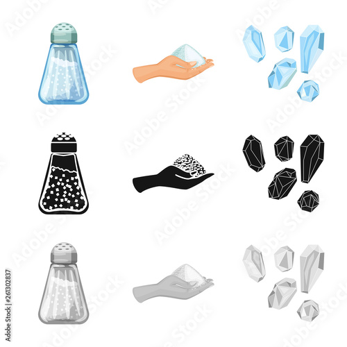 Isolated object of cooking and sea icon. Set of cooking and baking   stock vector illustration.