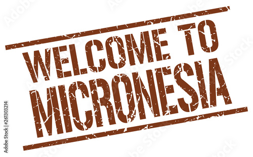 welcome to Micronesia stamp