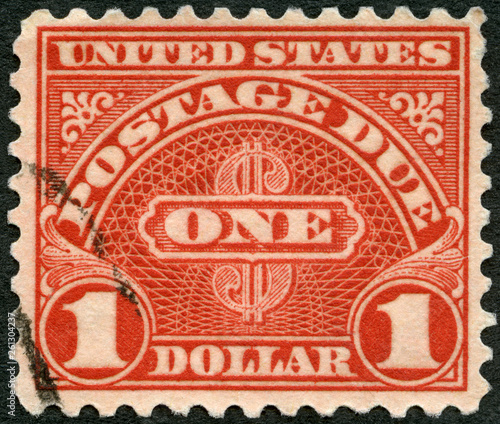 USA - 1914: shows the post stamp one dollar