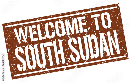 welcome to South Sudan stamp