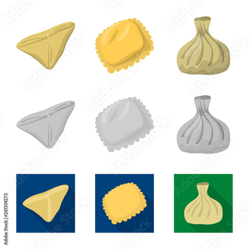 Vector illustration of products  and cooking icon. Collection of products  and appetizer stock vector illustration.