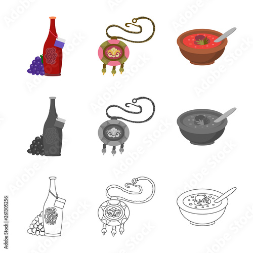Vector design of culture and sightseeing icon. Set of culture and originality stock vector illustration.