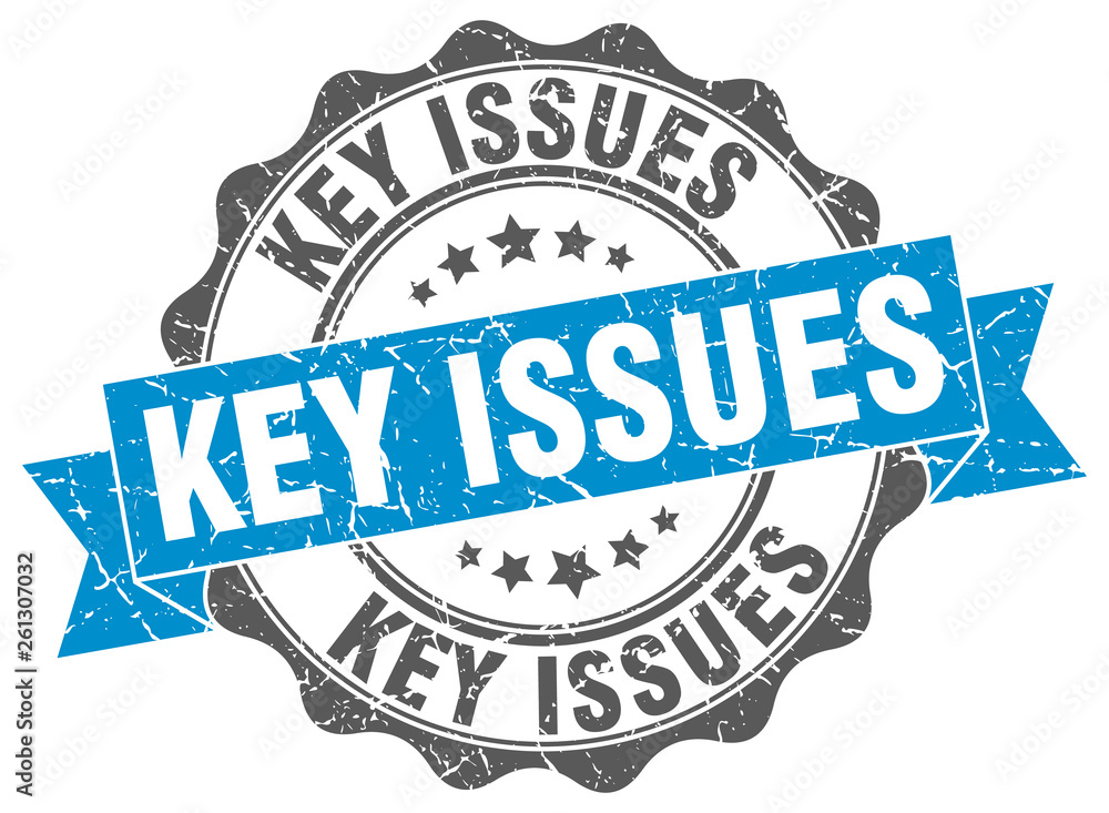 Obraz premium key issues stamp. sign. seal