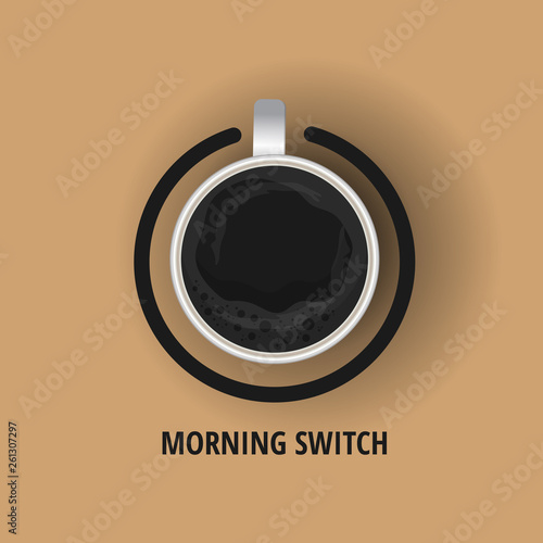 Coffee excellent drink always. Cool design. Colorful illustration