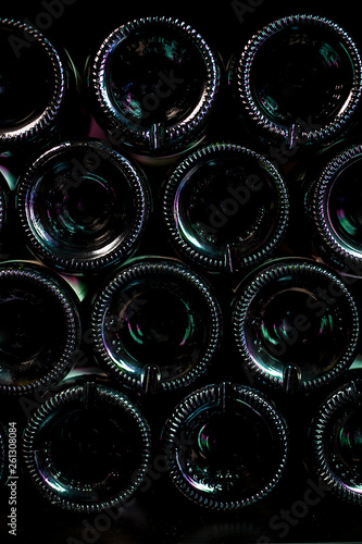 Culs de bouteilles de vin