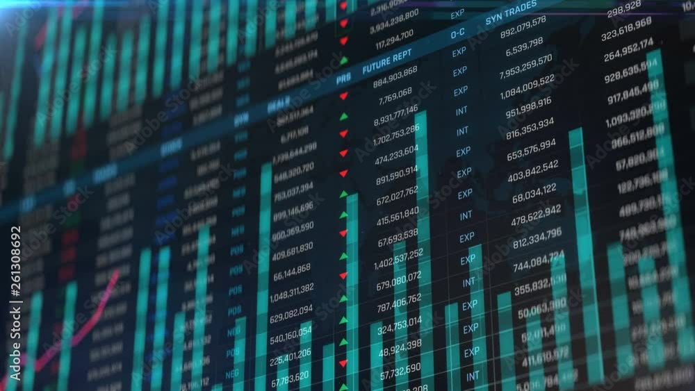 Financial chart background, stock market statistics on screen, live data, trade. Abstract financial background, economic report Financial chart background, stock market statistics on screen, live data, trade. Abstract financial background, economic report