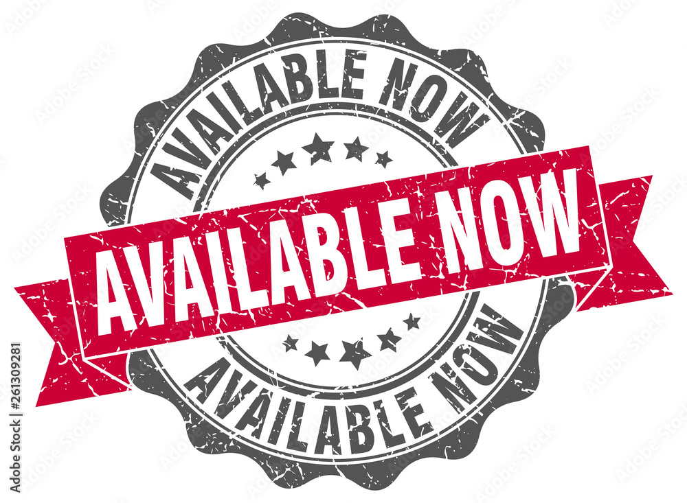 Fototapeta premium available now stamp. sign. seal