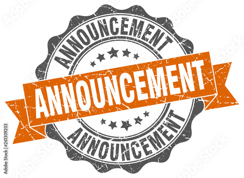 announcement stamp. sign. seal