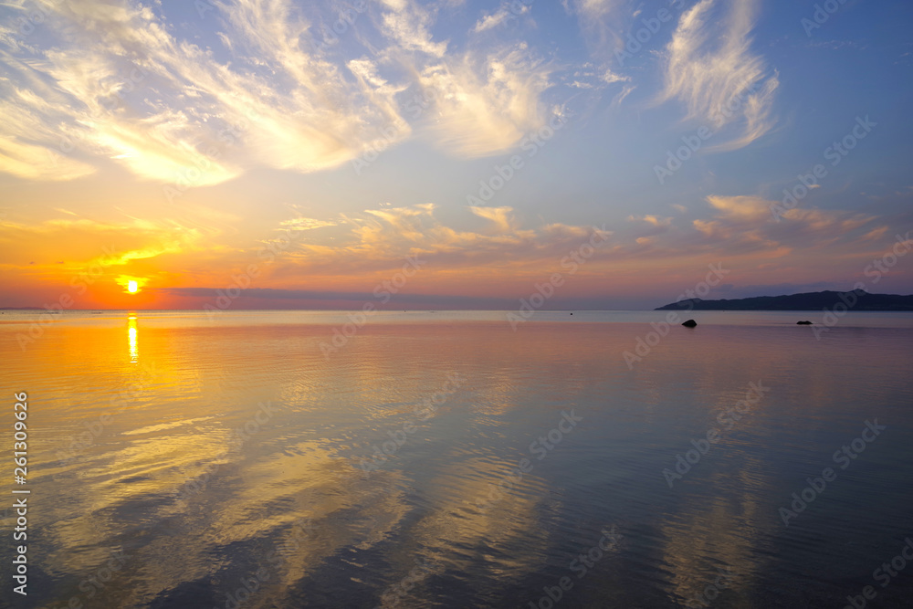 石垣島　フサキビーチの夕日