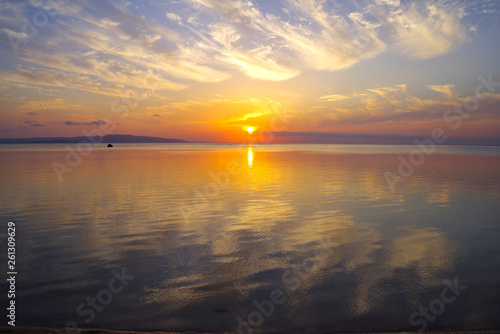 石垣島 フサキビーチの夕日 © shikema