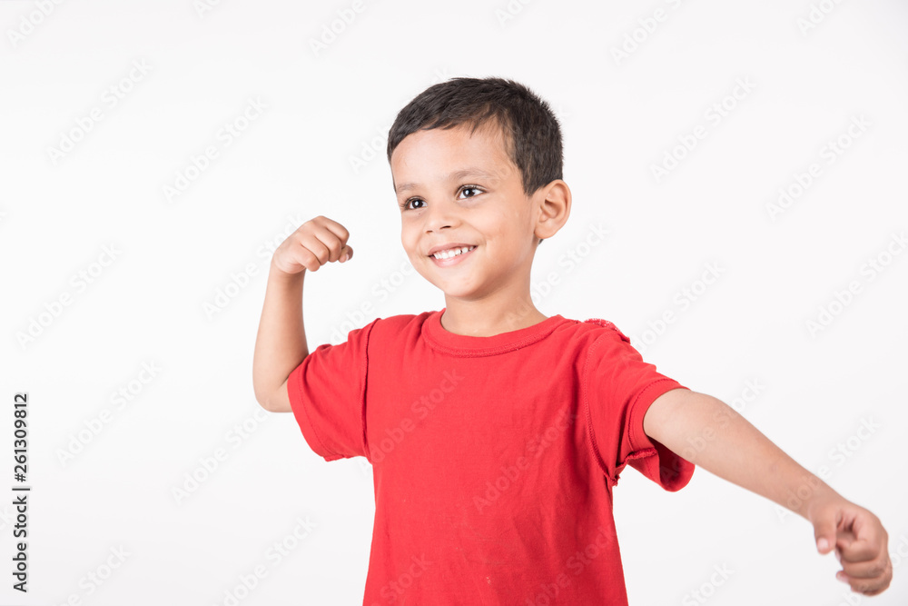 Arab child standing on white background Arab child standing on white background