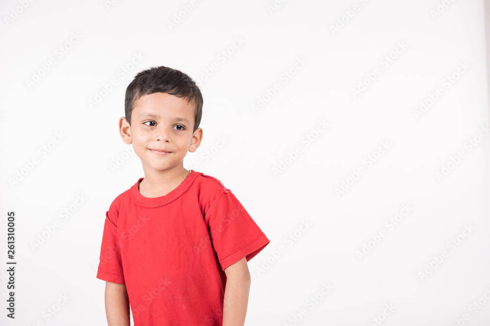 Arab child standing on white background Arab child standing on white background
