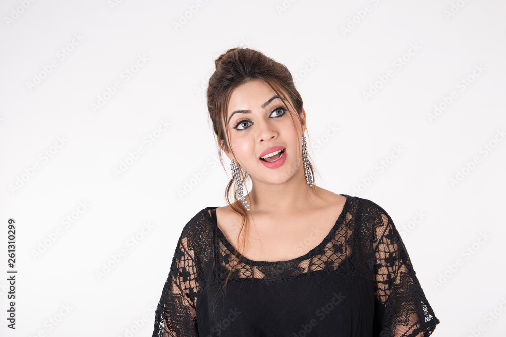 Young pretty girl in black dress Young pretty girl in black dress