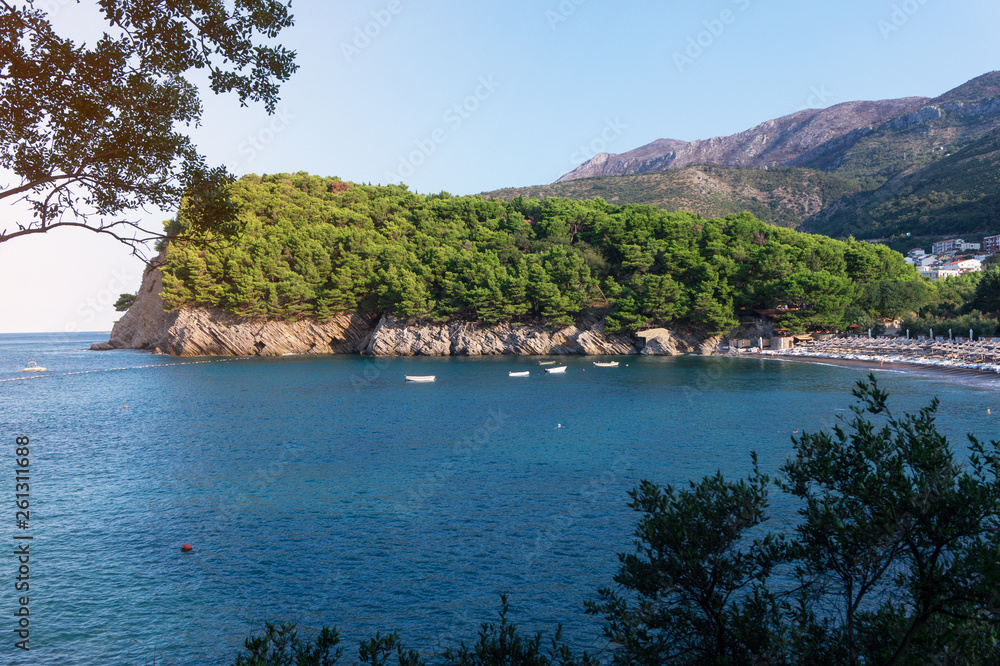 Scenic view of Lucice beach, Montenegro