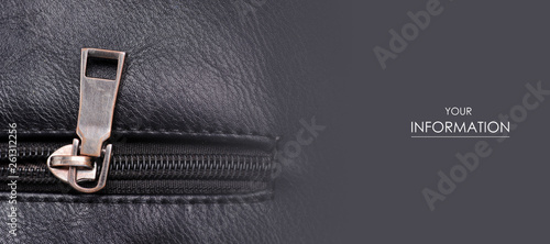 Black textile accessories material metal macro pattern on blur background