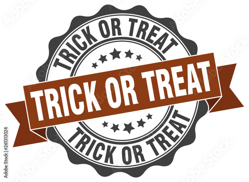 trick or treat stamp. sign. seal
