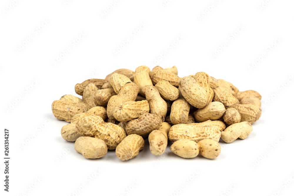 peanuts isolated on white background. peanuts isolated on white background.