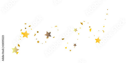  Golden glitter confetti of stars.