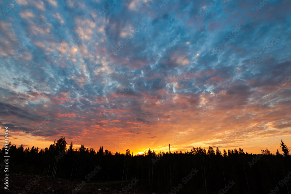 Fototapeta premium Beautiful clouds at sunrise in nature