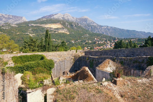 Wallpaper Mural Ancient fortifications in Montenegro. View of Spanjola Fortress  ( Spanish fortress ) in Herceg Novi city Torontodigital.ca