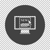 Monitor with news icon