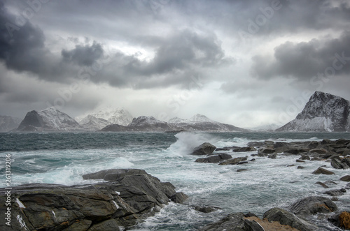 Utakleiv beach, Lofoten, Nordland, Norway photo