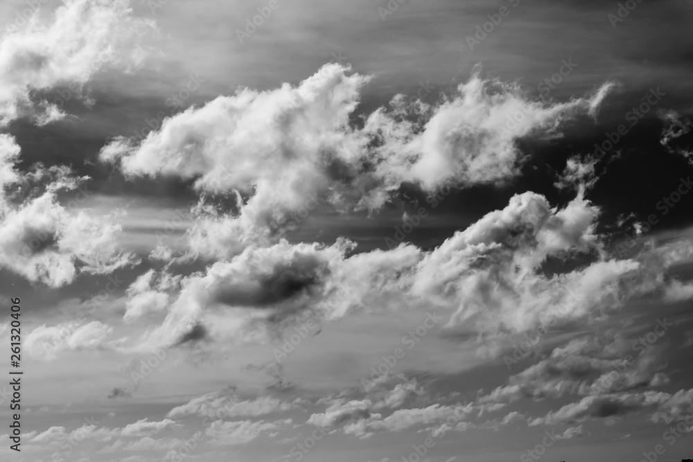 Obraz premium blue sky with white clouds, nature background 